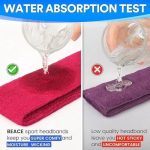 6pack Sweatbands Sports Headband for Men & Women - Moisture Wicking Athletic Cotton Terry Cloth Sweatband ,Cooling Moisture Wicking Headbands - Image 8
