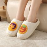 BERANMEY Halloween Slippers for Women Perfect Soft Plush Comfy Warm Slip-On Cute Womens Slippers Indoor Fluffy House Slippers for Women and Men Non-slip Fuzzy Flat Slides - Image 105